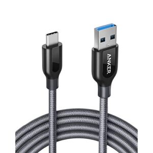 Anker USB C Charger Cable, PowerLine+ USB-C to USB 3.0 charger cable (6ft/1.8m), High Durability Type C Braided Charging Cable Compatible with Samsung