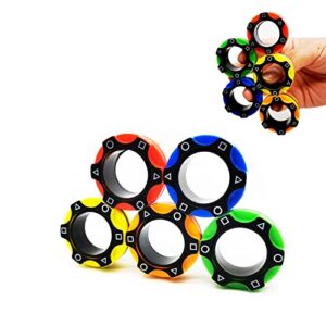 Stress Relief Magnetic Rings,Finger Spinner Fidget Toys, Decompression Relief Fidget Toys for Anxiety,Magnetic Fidget Rings Stress Toys Funny Novelty