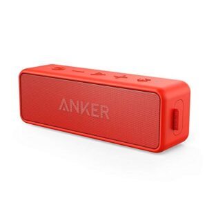 Anker Soundcore 2 Portable Bluetooth Speaker with 12W Stereo Sound, BassUp, IPX7 Waterproof, 24-Hour Playtime, Wireless Stereo Pairing, Speaker for Ho