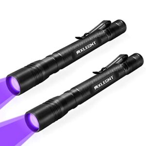 UV Black Light Flashlight: 2 Pack 395nm Torch Pen Inspection Lamp for Pet Urine Detection - Ideal for Dog Cat Urine Pet Stains, Bed Bug on Carpet/Rugs
