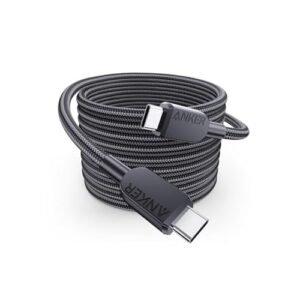 Anker 240W USB-C to USB-C Cable, 10 ft Double Braided Nylon Type C Charging Cable, for MacBook Pro, iPhone 17/16/15, iPad Pro, Samsung Galaxy,and More