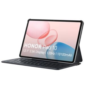 HONOR Pad 10,12.1 inches Wi-Fi Tablet with Keyboard, 120Hz 2.5K Eye Protection Display,10100mAh Battery, Snapdragon 7 Gen 3 Chipset,Android 15,Gray Gr