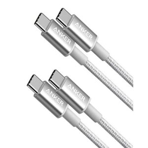 Anker USB C Cable, 2 Pack New Nylon USB C to USB C Cable (3.3ft 60W), for MacBook Pro 2020, iPad Pro 2020, iPad Air 4, Galaxy S20, Switch, Pixel, LG a