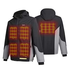 PROSmart Heated Jacket: Electric Heating Jacket Waterproof Warming Jackets with Rechargeable Battery Pack M BLACK