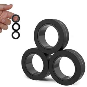 Magnetic Rings, Finger Spinner Fidget Toys, Stress Relief Gadgets for Anxiety, Magnetic Toys For Ages 4-10, Christmas Stocking Filler Gift For Boys Gi