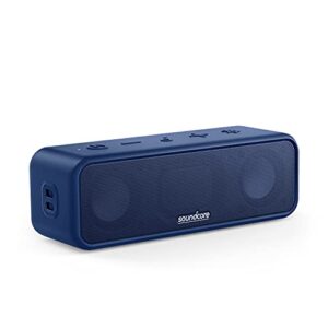 soundcore 3 by Anker, Bluetooth Speaker with Stereo Sound, Pure Titanium Diaphragm Drivers, PartyCast Technology, BassUp, 24H Playtime, IPX7 Waterproo