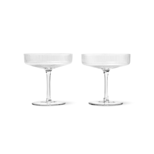 Ferm Living Ripple Champagne Saucer Set of 2