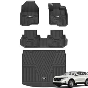 3W Floor Mats & Boot liner Fit for Honda CR-V 2023-2025, All Weather Dog Friendly TPE Car Mats, Waterproof Anti-Slip Easy to Clean Heavy Duty Rubber F