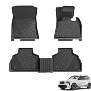3W Floor Mats Fit for BMW X7 G07 7 Seats 2019-2024 2025, All Weather Thorexâ¢ Car Mat, Dog Friendly Waterproof Anti-Slip Easy to Clean Heavy Duty 7 P